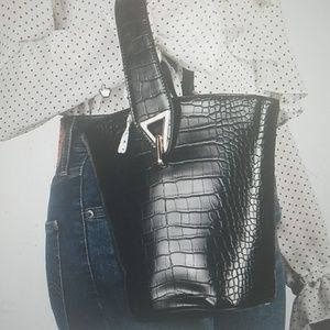 Black Bucket Mini Purse